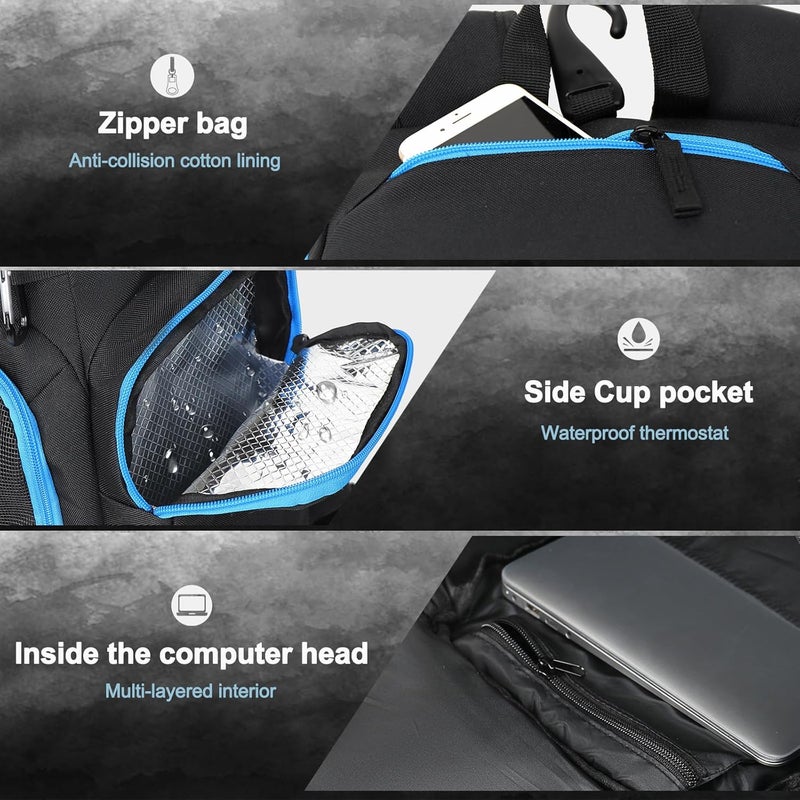 LARIPOP Basketball Backpack Large Sports Bag, Gym Bag with Ball Compartment and Shoe Compartment to Store Sports Shoes Water Bottles Laptops and Daily Necessities, Widely Used in Basketball, Soccer - Image 3
